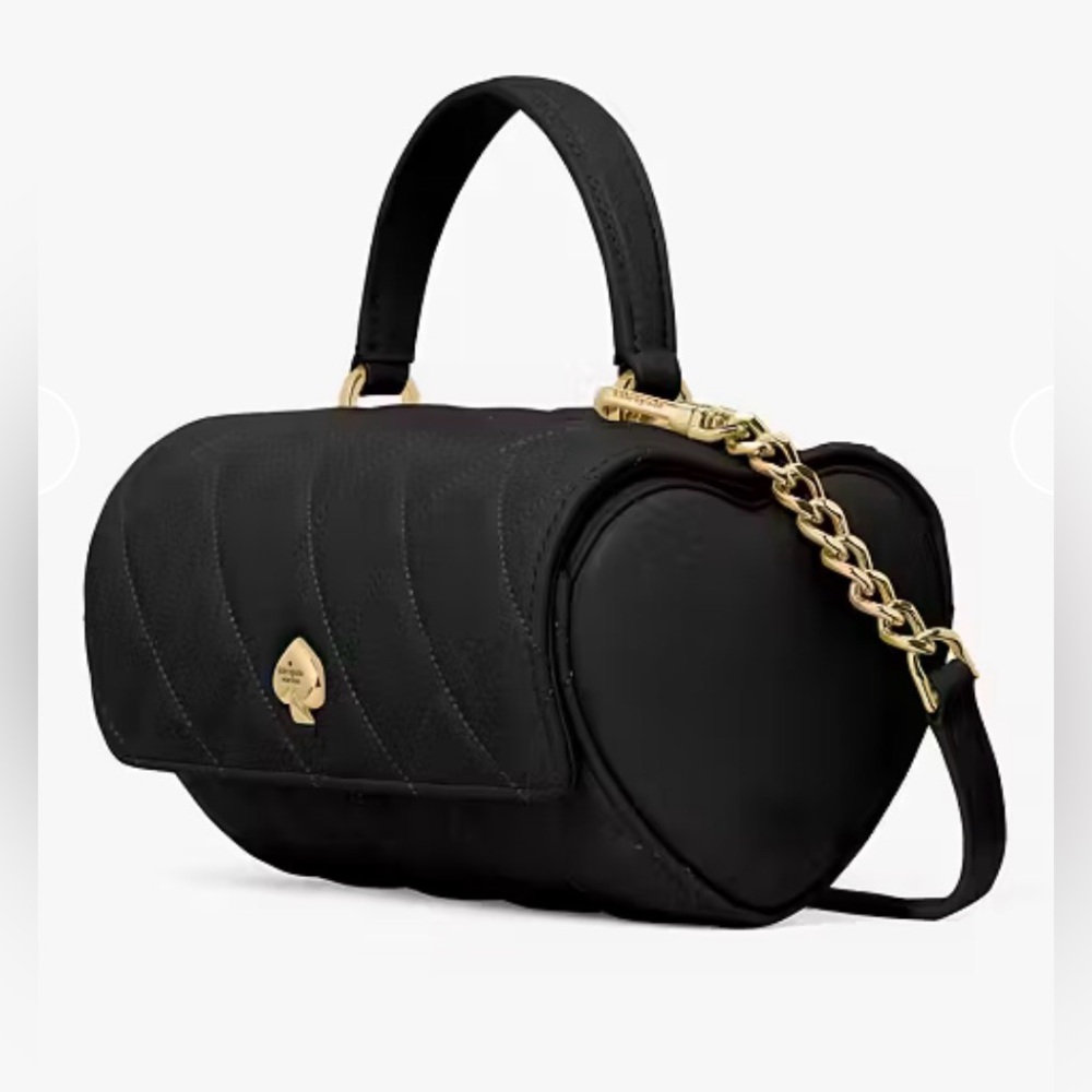 kate spade Quilted Leather bag Heart Barrel NWOT